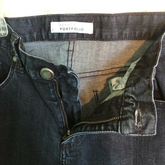 Perry Ellis Portfolio Jeans Dark Wash Straight Leg Dressy Casual Men's 34x32 - Picture 4 of 7